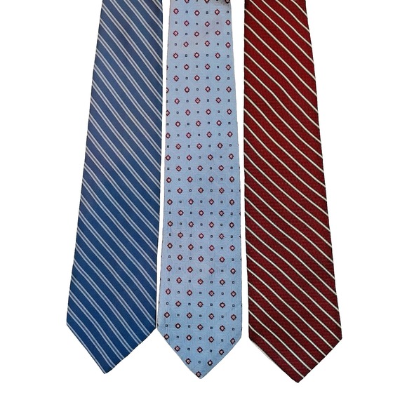 Brooks Basic Brooks Brothers Makers Silk Mens Ties Sizes in Description Lot of 3 - Picture 1 of 16